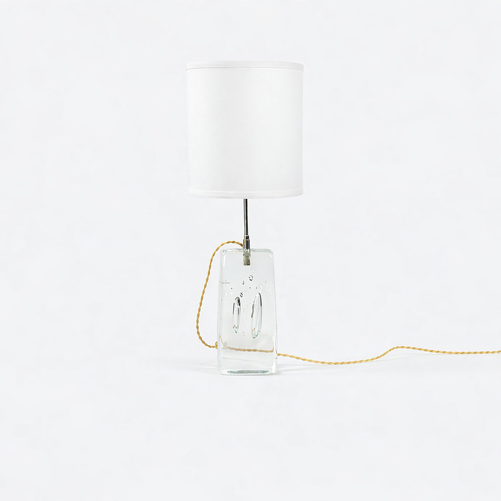 Product shot of Swedish Art Glass Table Lamp – Masculine Fine Art - Luxury Lighting | Provenance & Patina