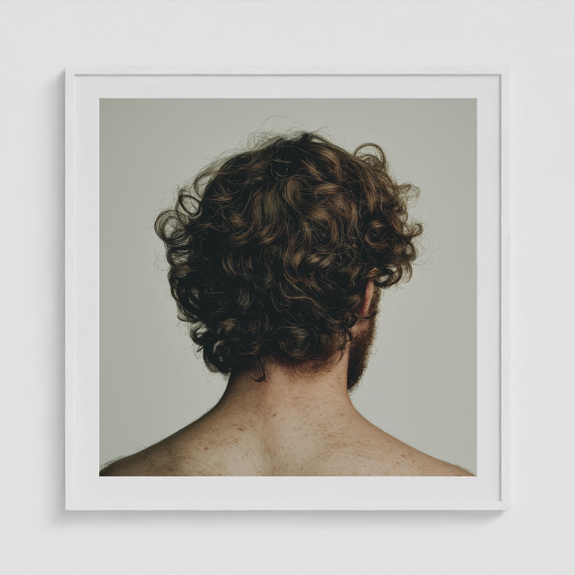 Chestnut Form 36x36 White Square Box Frame