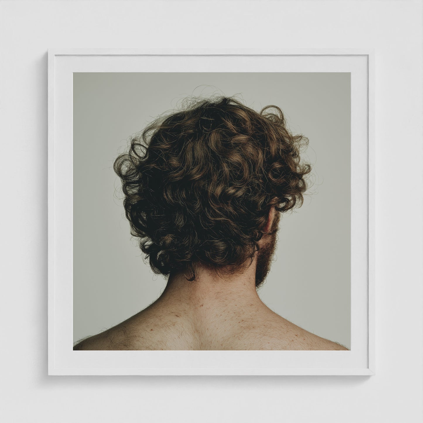 Chestnut Form 36x36 White Square Box Frame