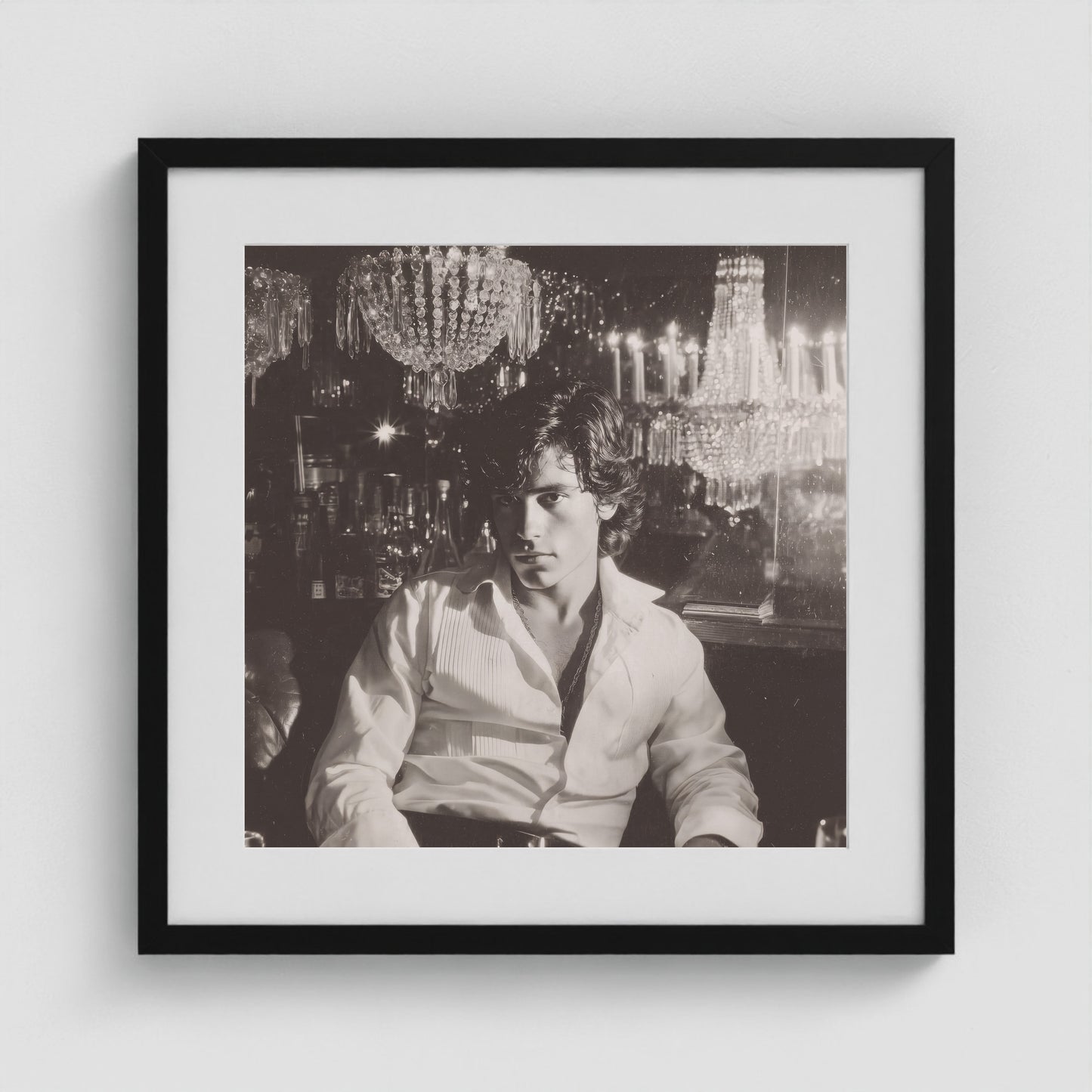 Christal Disco 20x20 Black Square Box Frame