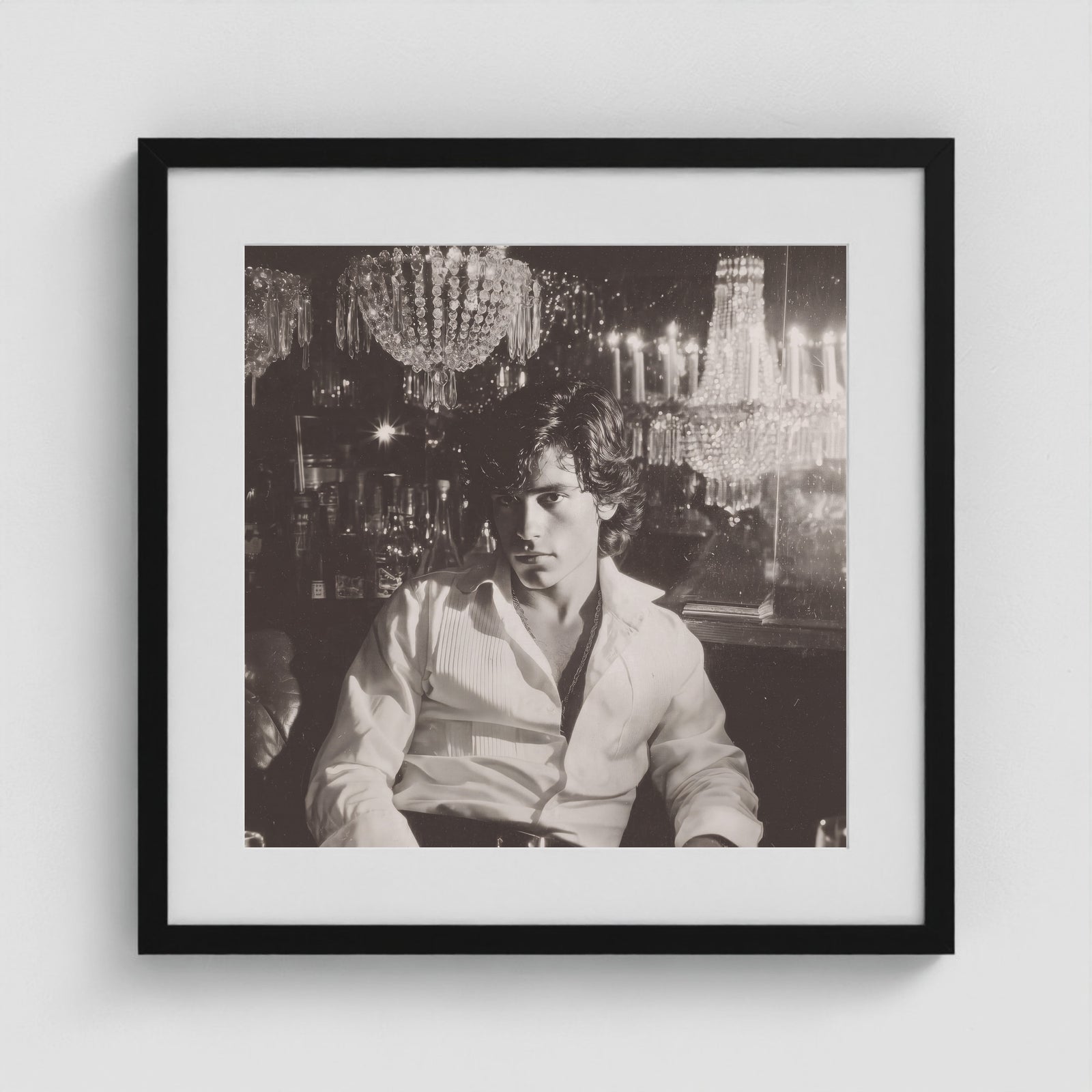 Christal Disco 20x20 Black Square Box Frame