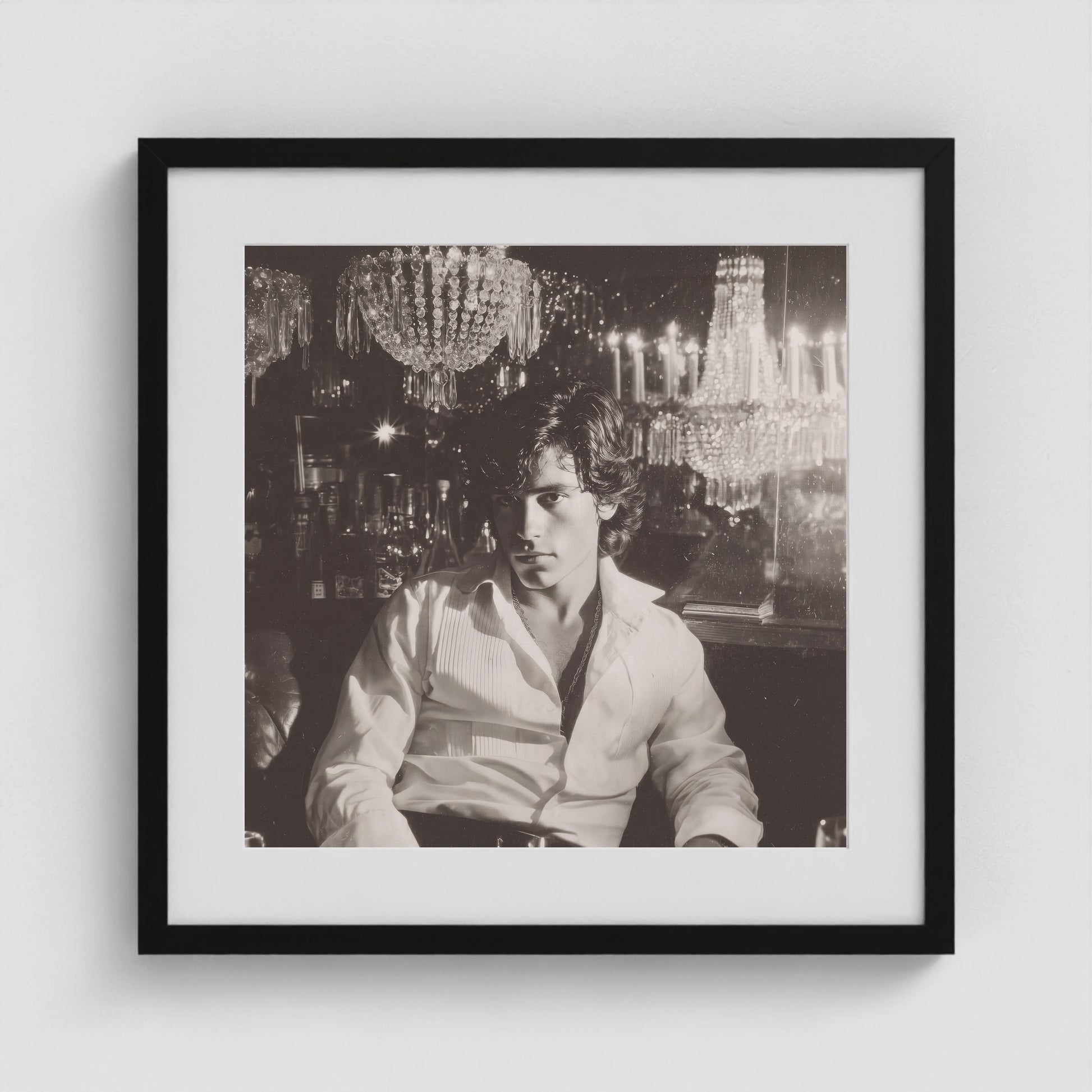 Christal Disco 20x20 Black Square Box Frame
