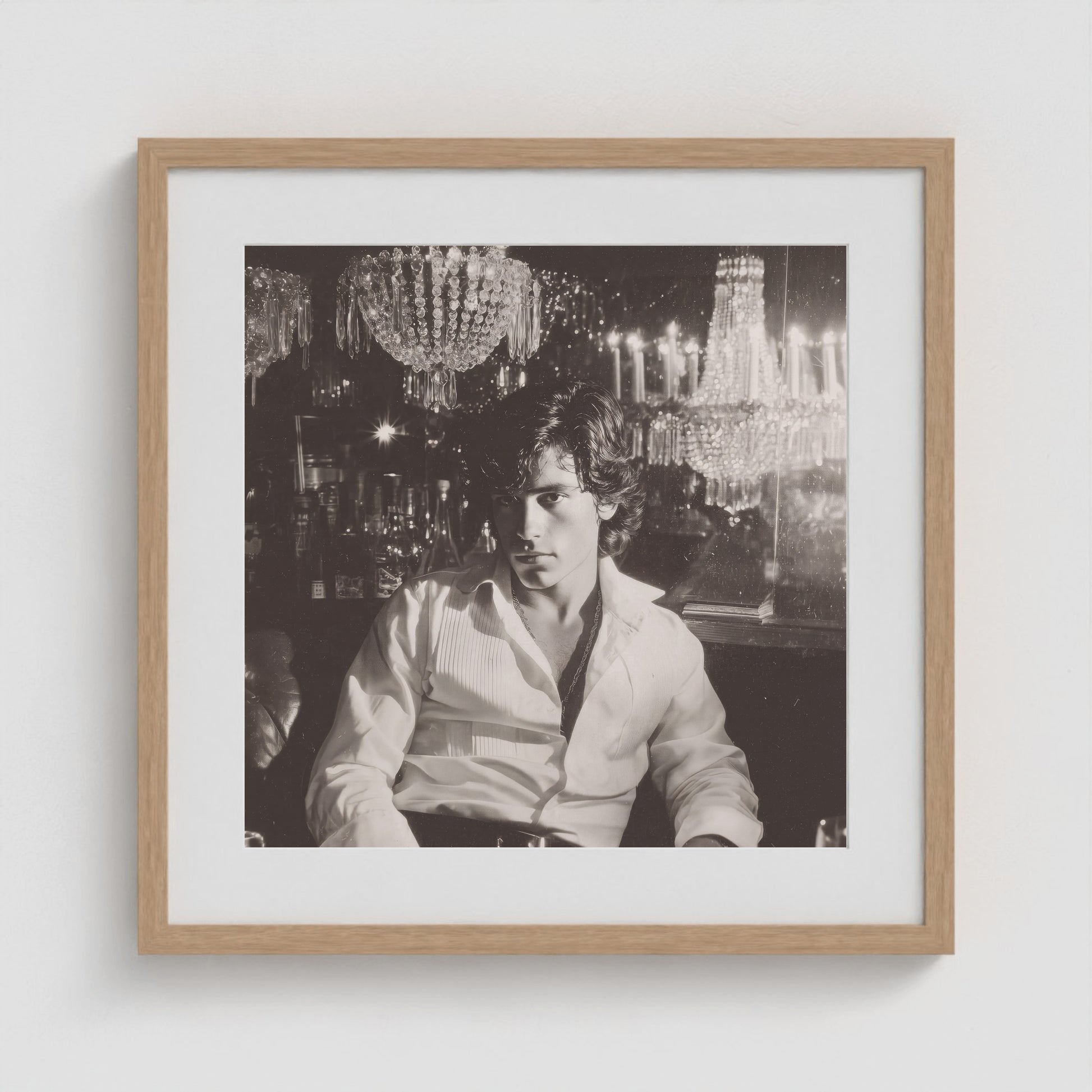 Christal Disco 20x20 Natural Square Box Frame