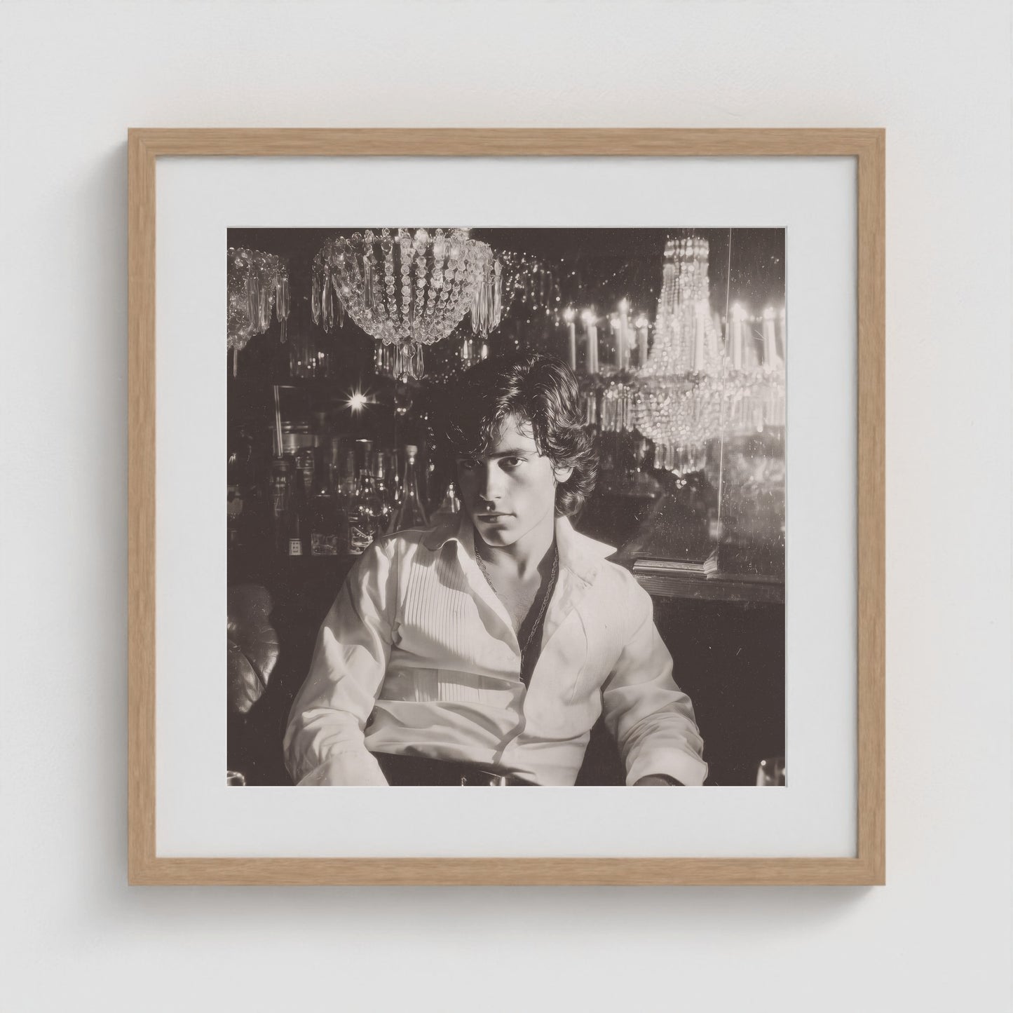 Christal Disco 20x20 Natural Square Box Frame