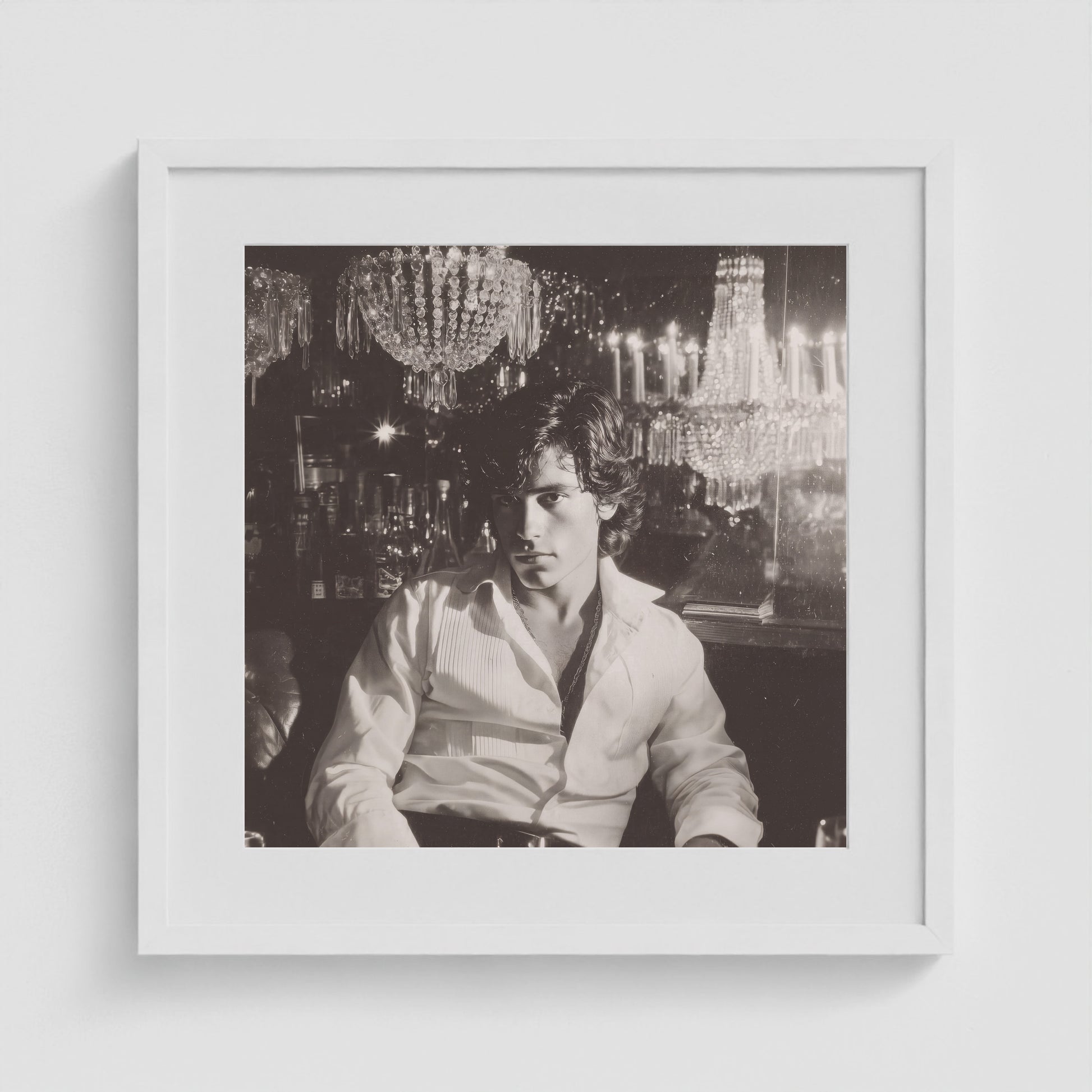 Christal Disco 20x20 White Square Box Frame
