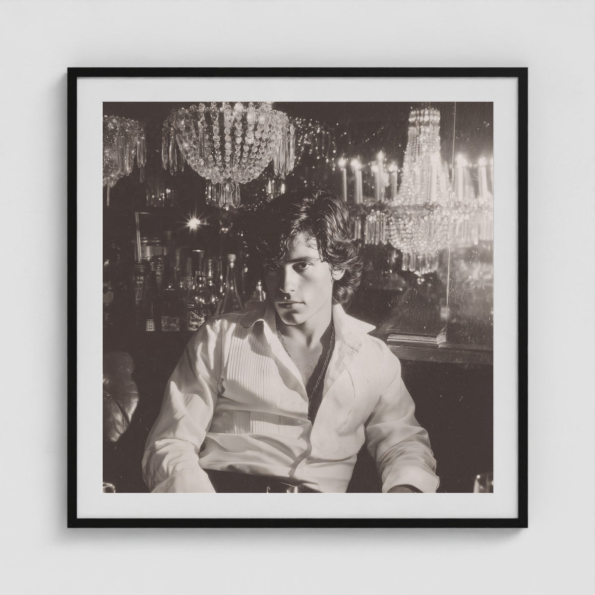 Christal Disco 36x36 Black Square Box Frame