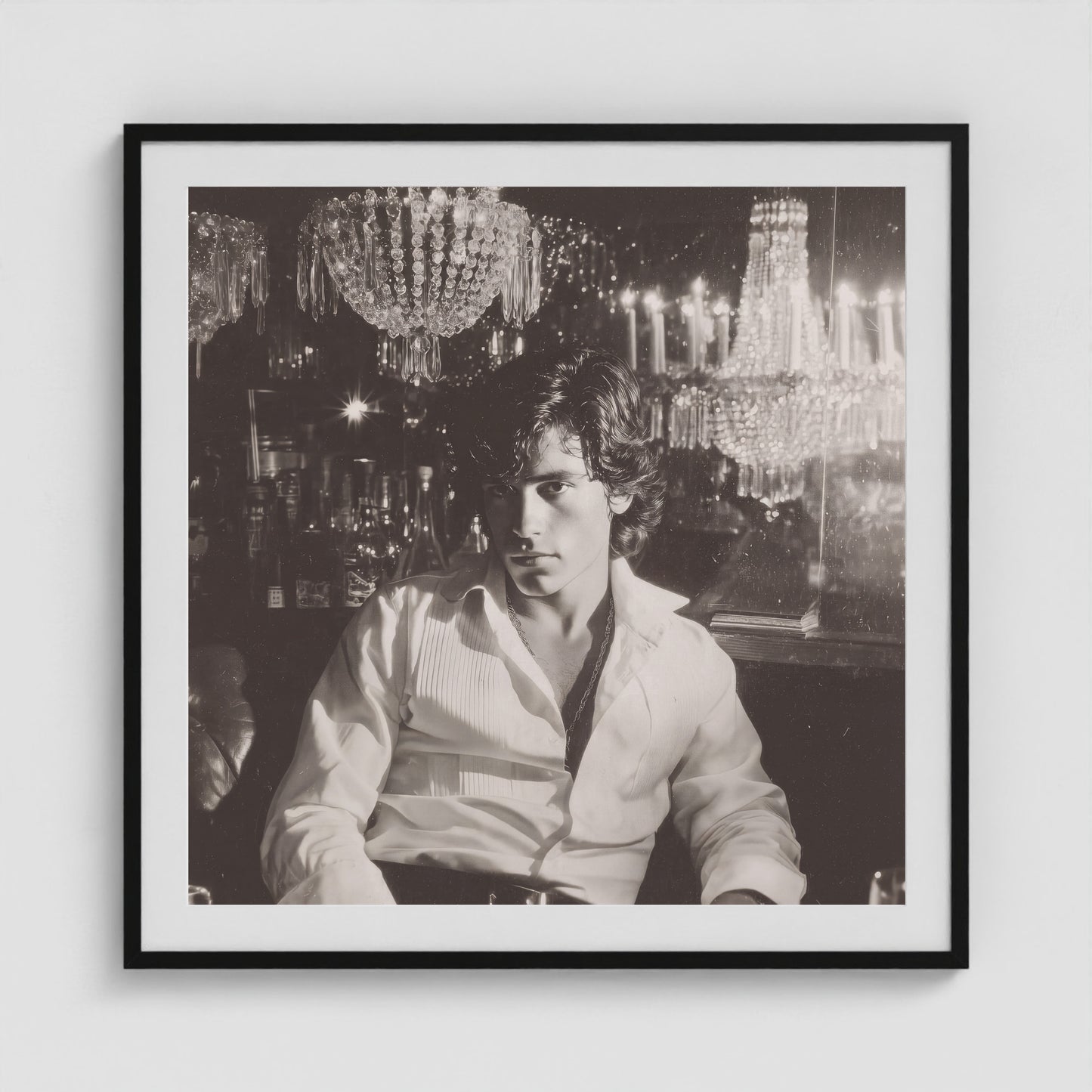 Christal Disco 36x36 Black Square Box Frame