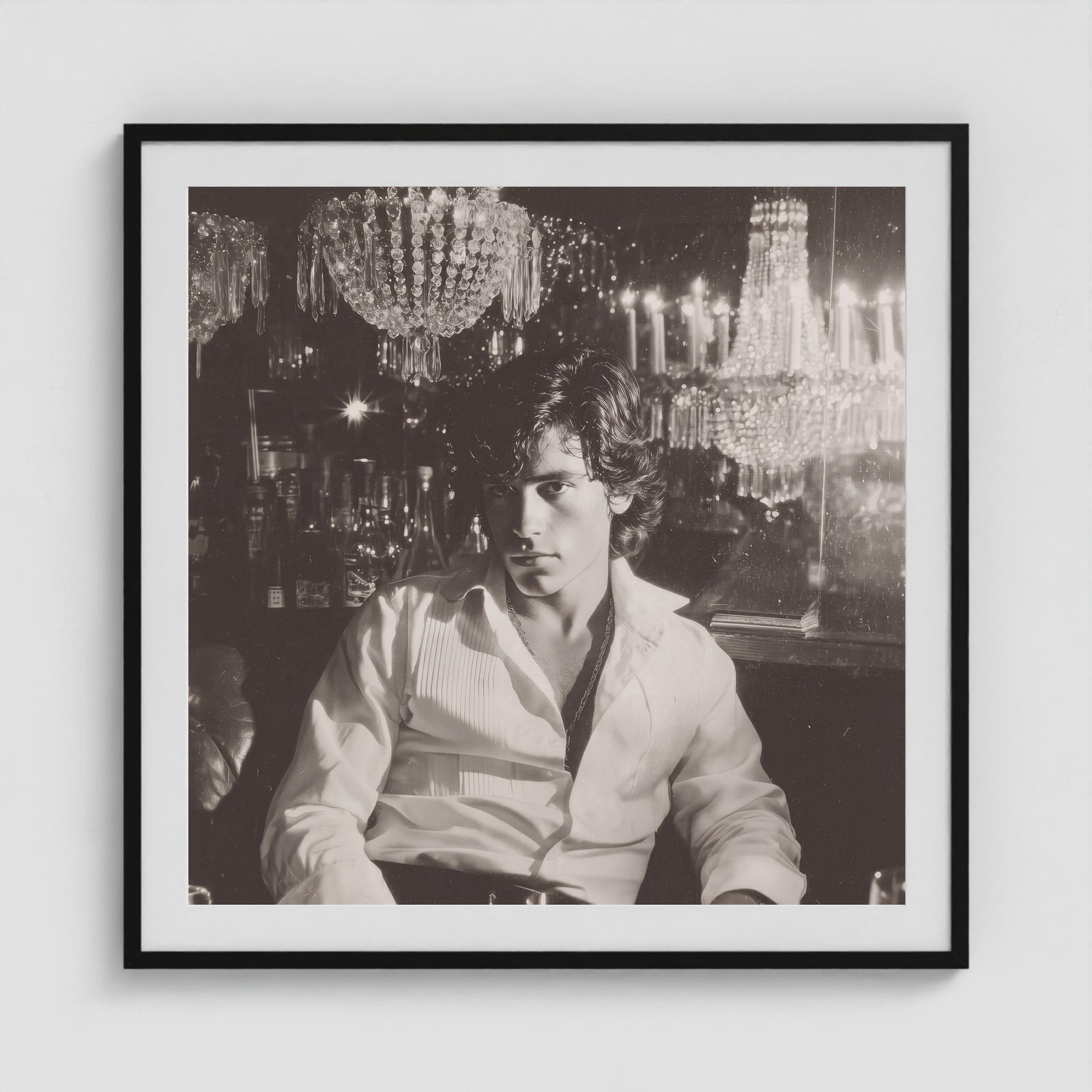 Christal Disco 36x36 Black Square Box Frame