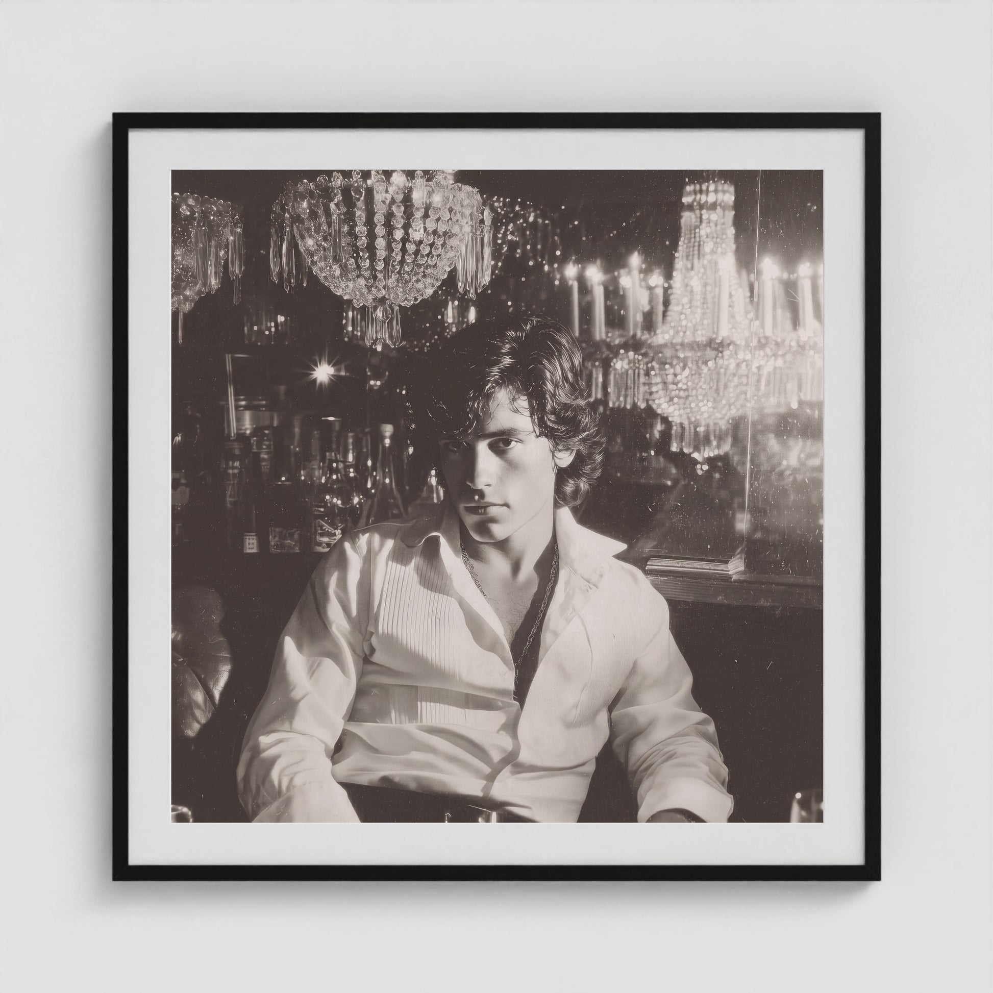 Christal Disco 36x36 Black Square Box Frame