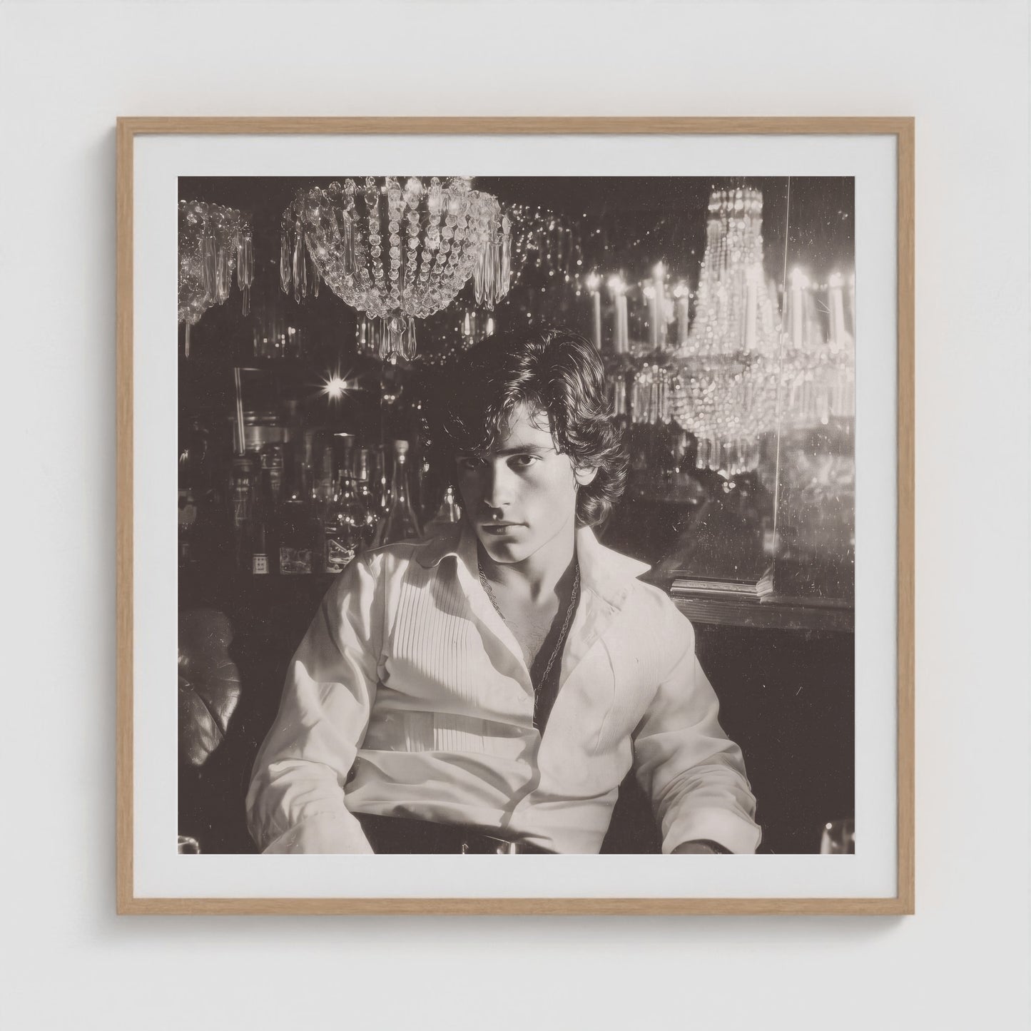 Christal Disco 36x36 Natural Square Box Frame