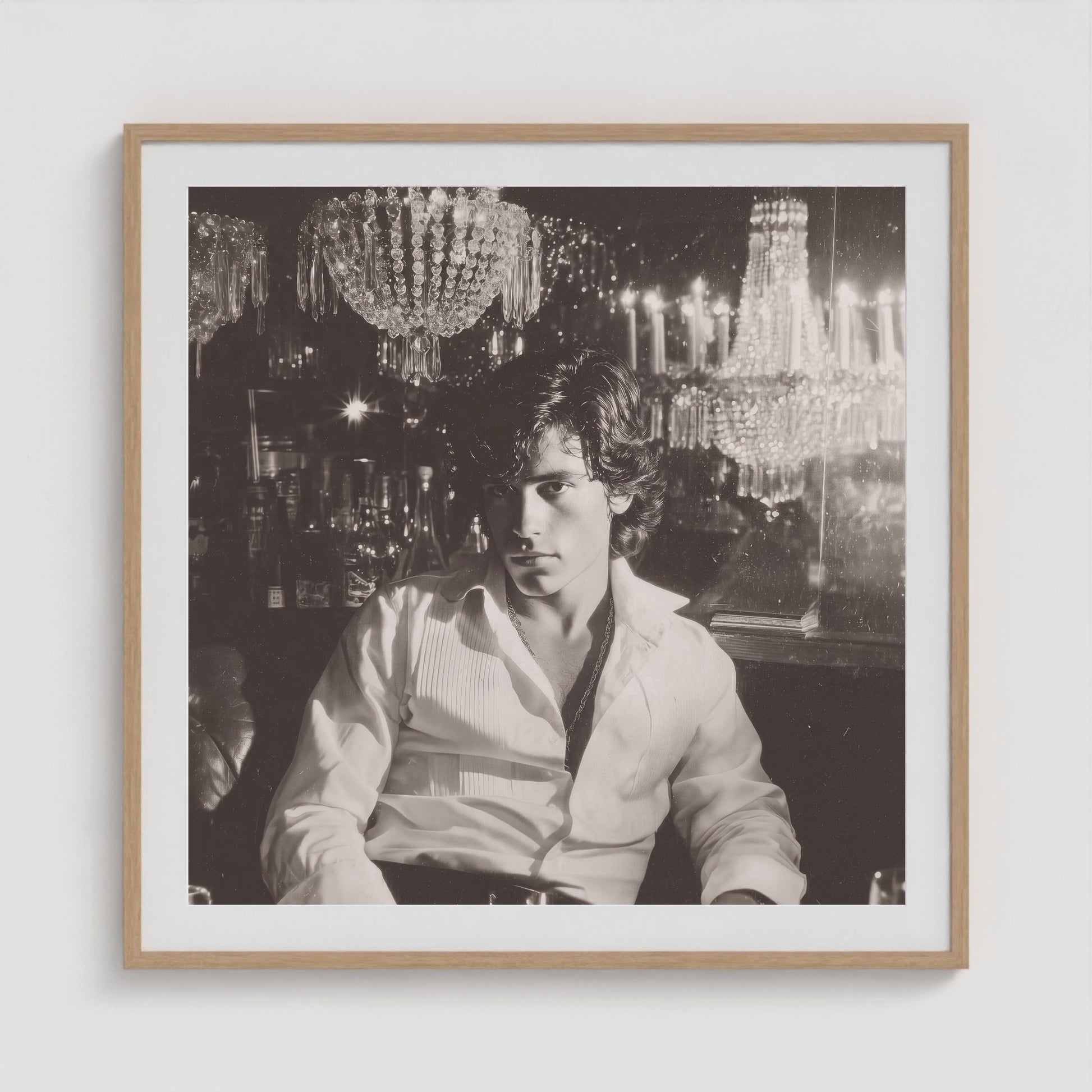 Christal Disco 36x36 Natural Square Box Frame