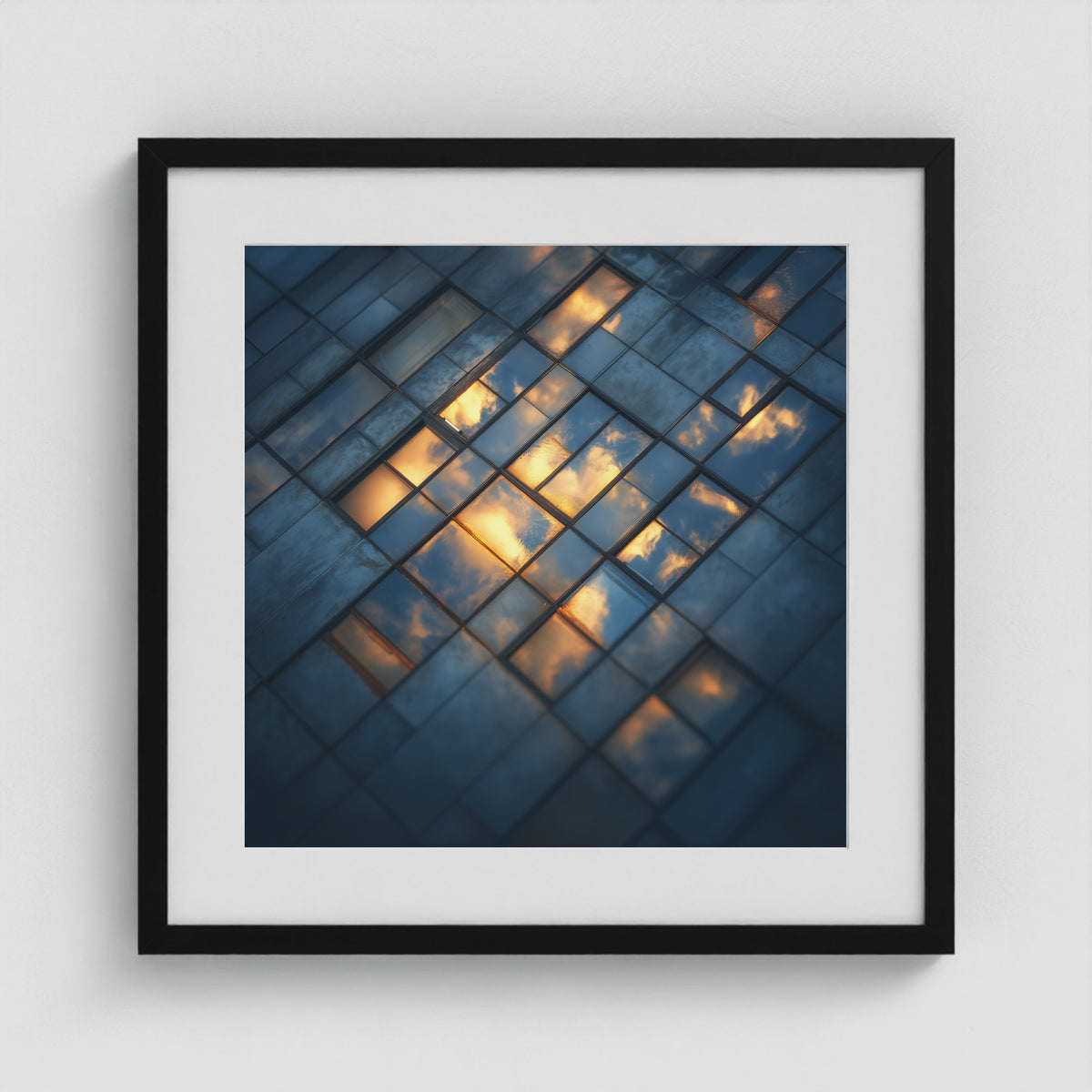 City Windows 20x20 Black Square Box Frame