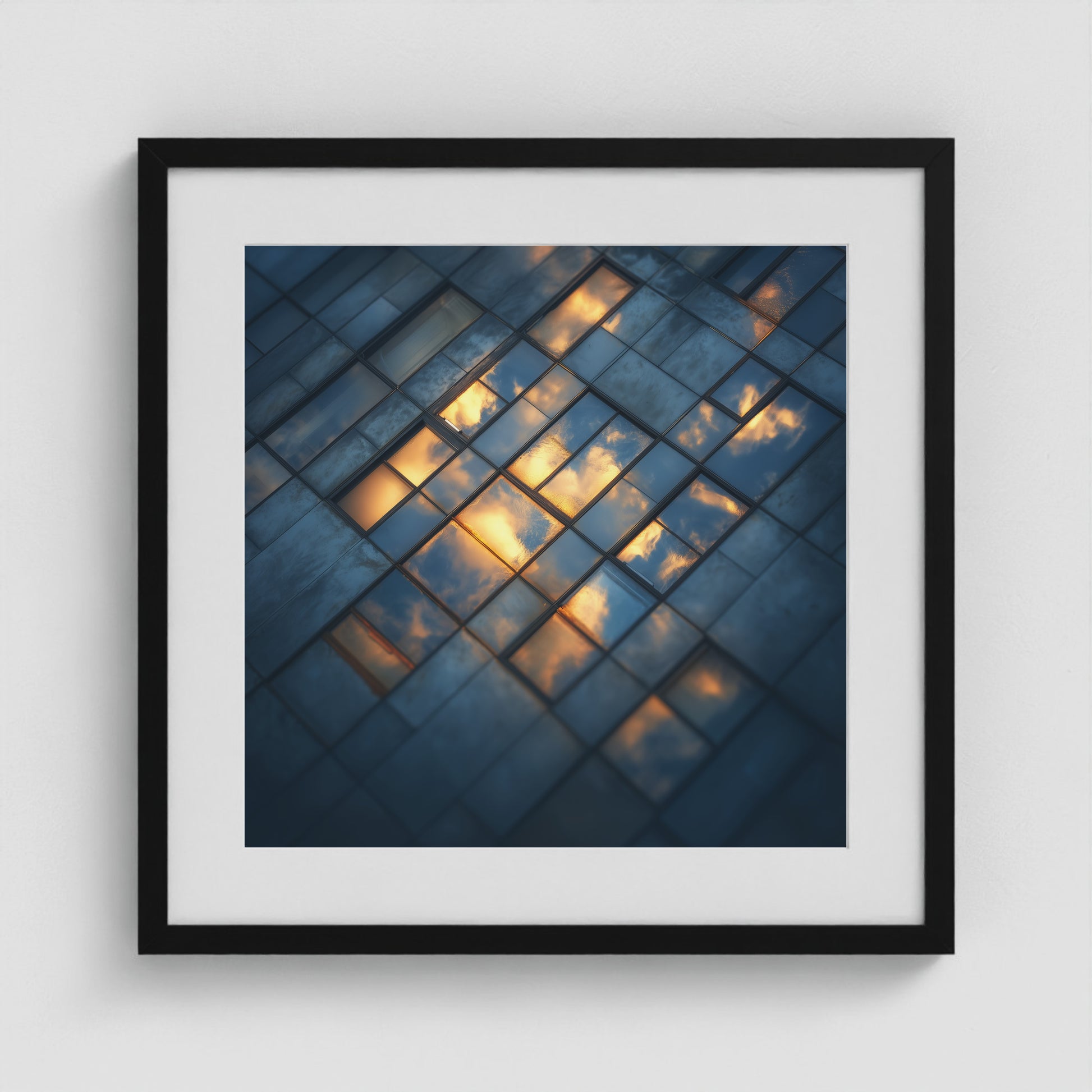 City Windows 20x20 Black Square Box Frame