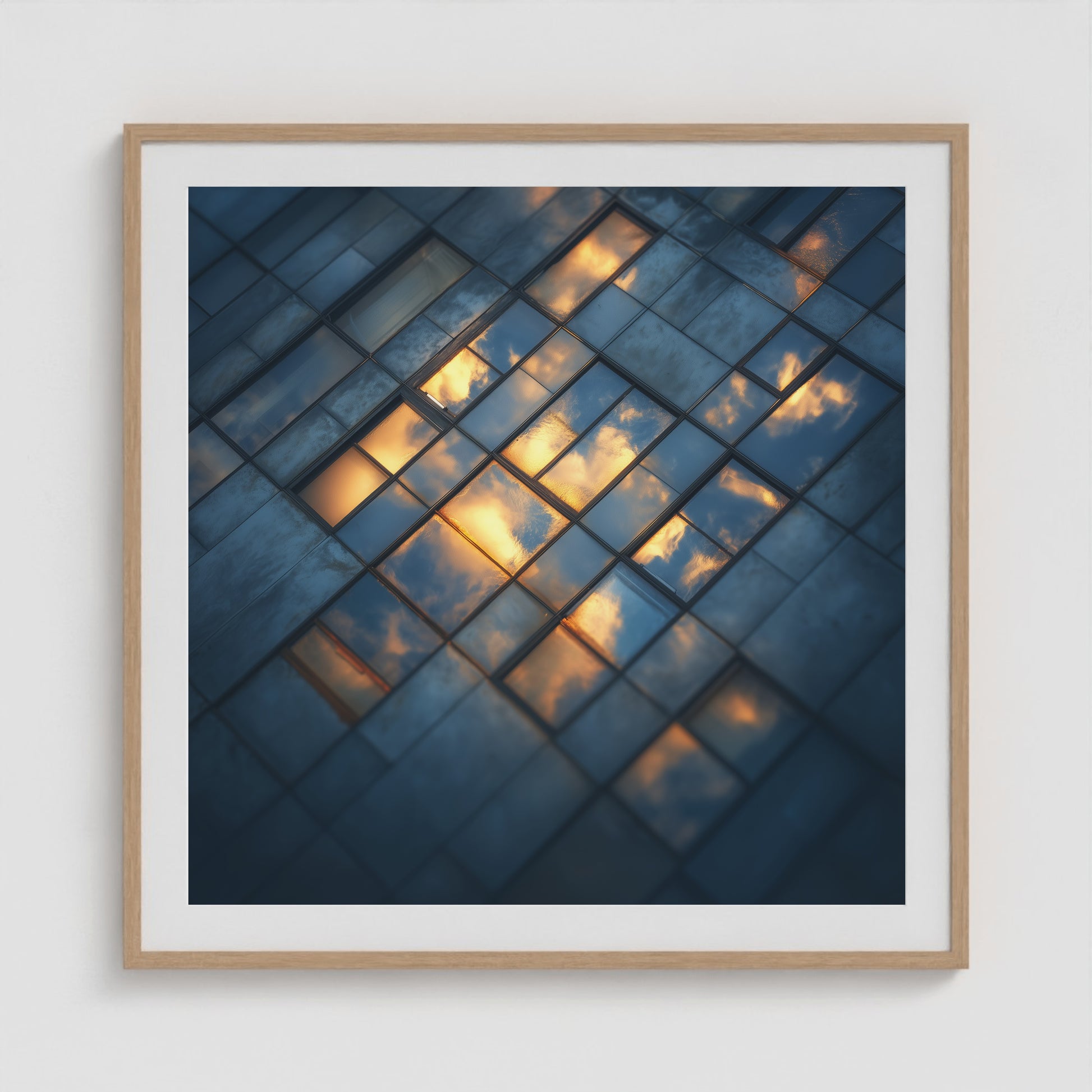 City Windows 36x36 Natural Square Box Frame