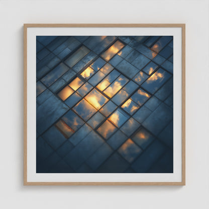 City Windows 36x36 Natural Square Box Frame