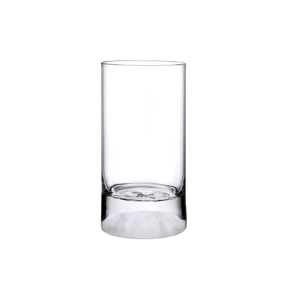 A set of four NUDE Glass Club Ice medium highball glasses crafted from clear lead-free crystal.