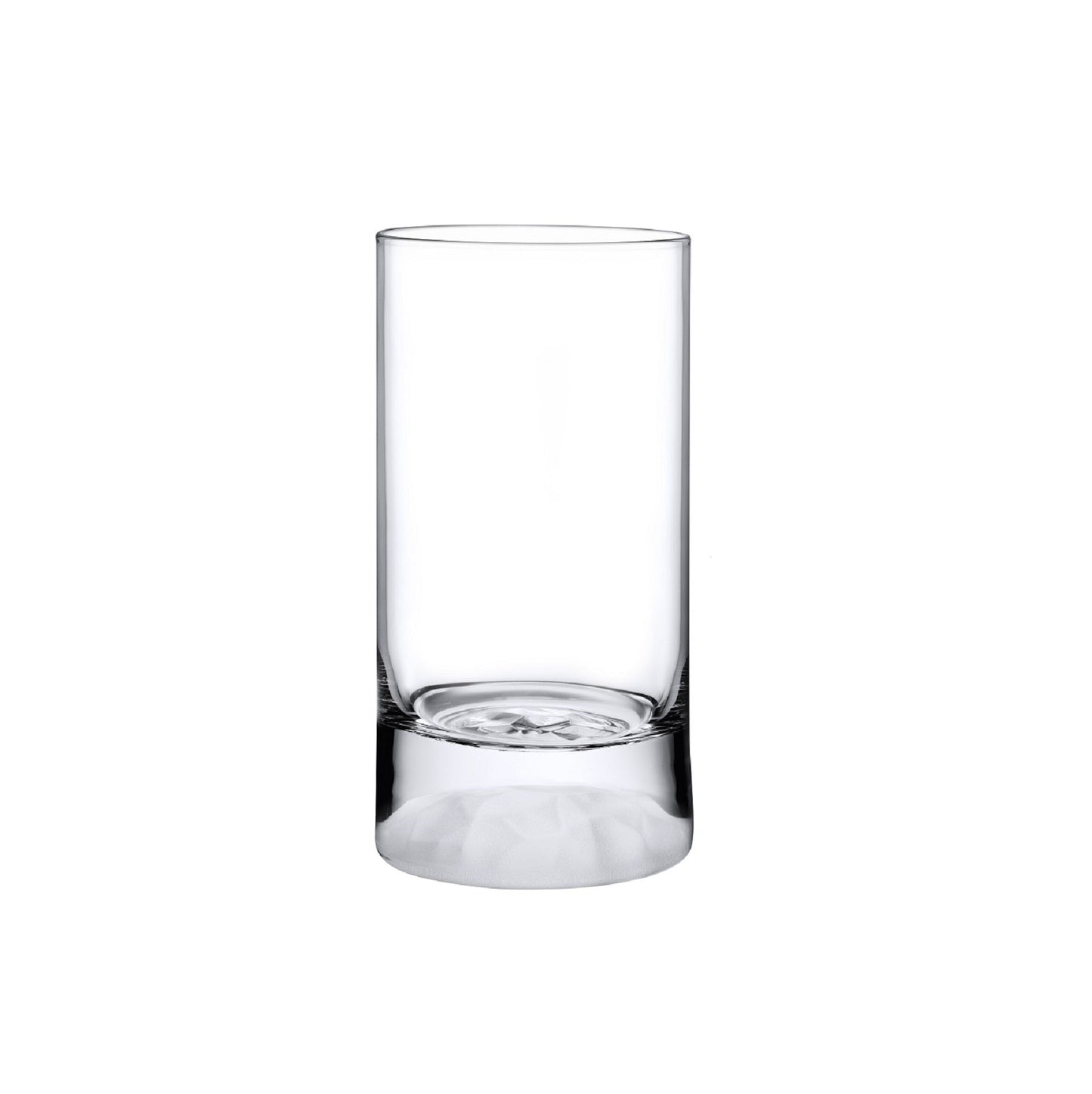 A set of four NUDE Glass Club Ice medium highball glasses crafted from clear lead-free crystal.