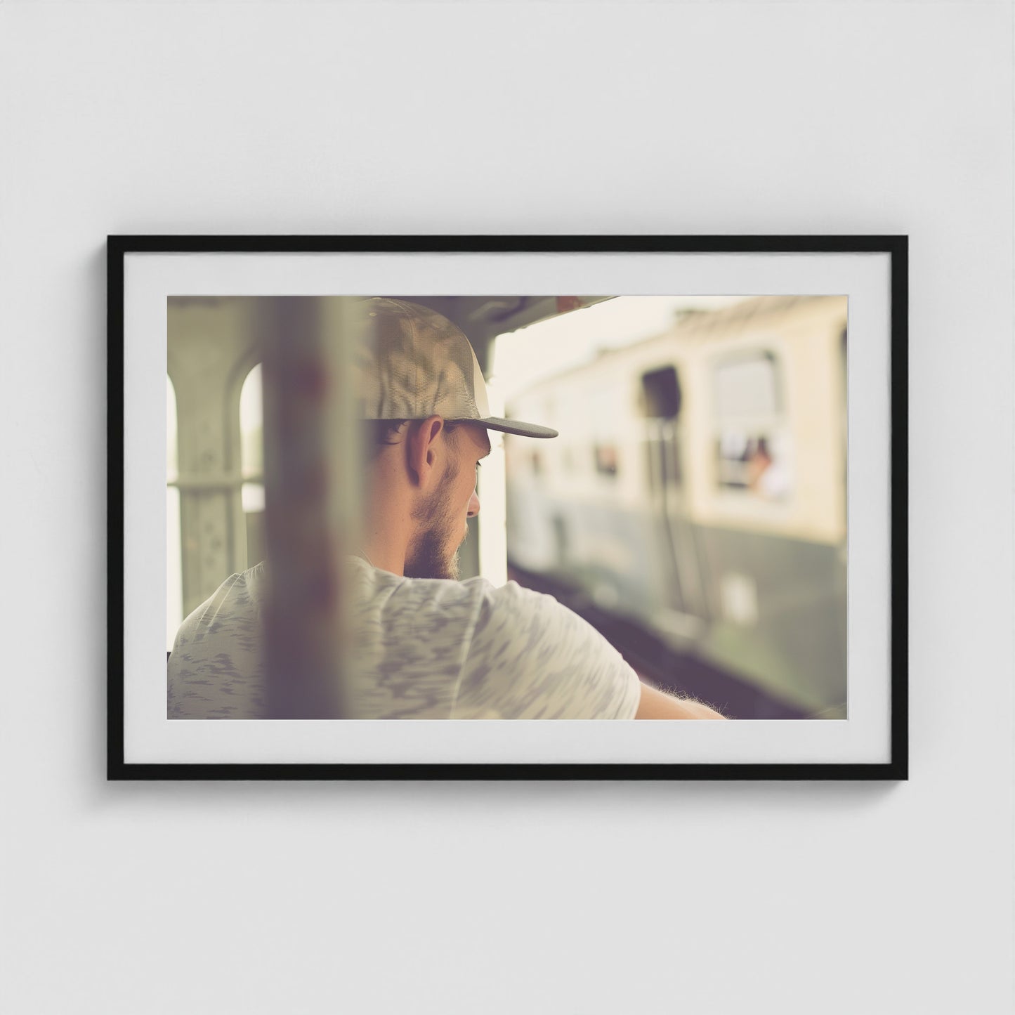 Commuter 36x24 Black Landscape Box Frame