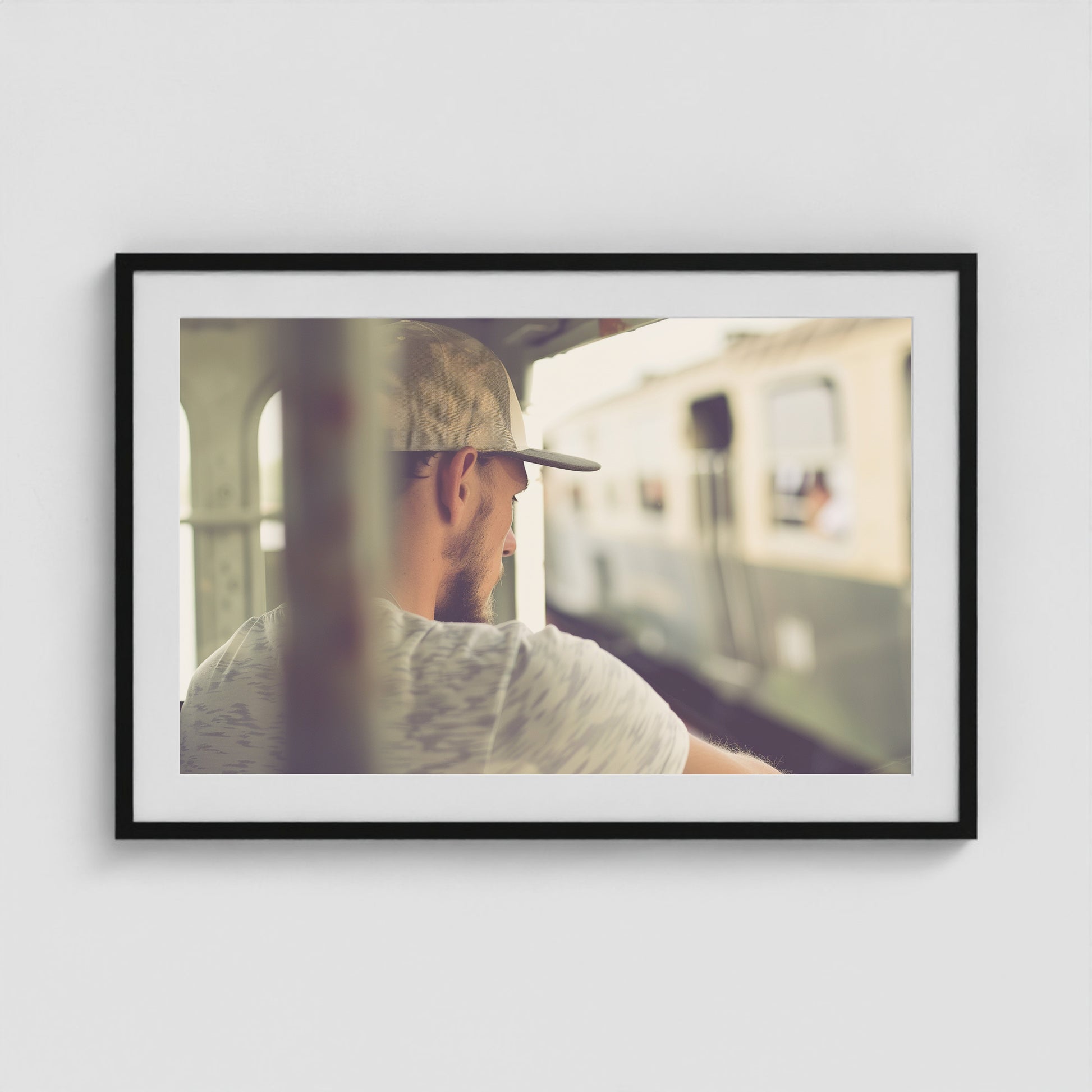 Commuter 36x24 Black Landscape Box Frame