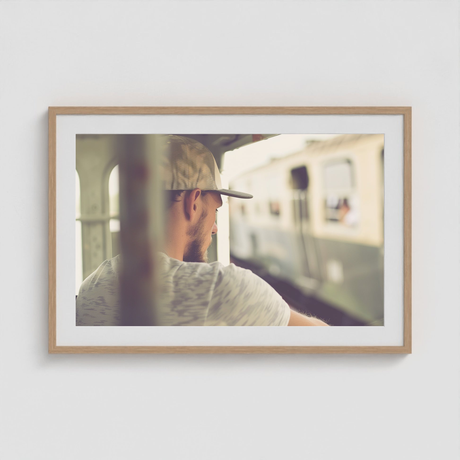 Commuter 36x24 Natural Landscape Box Frame