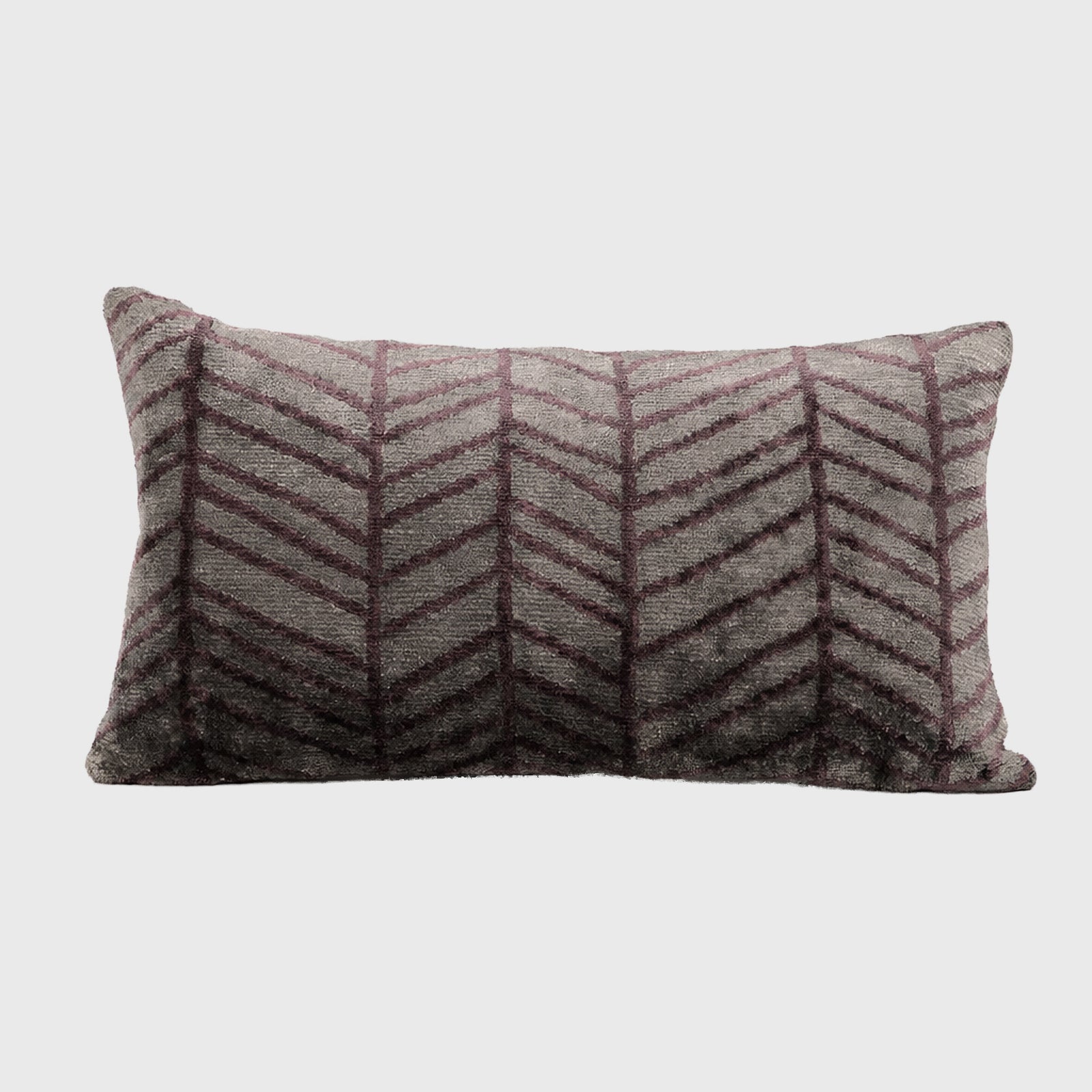 Product shot of Herringbone Velvet Lumbar Pillow – Masculine Fine Art - Luxury Pillows | Provenance & Patina