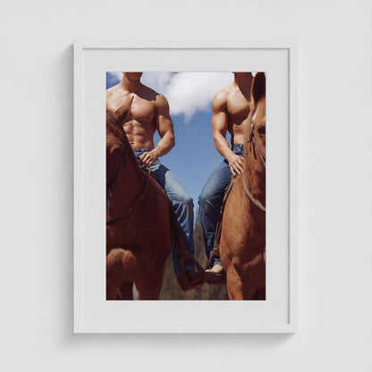 Cowboys - No. 1 18x24 White Portrait Box Frame