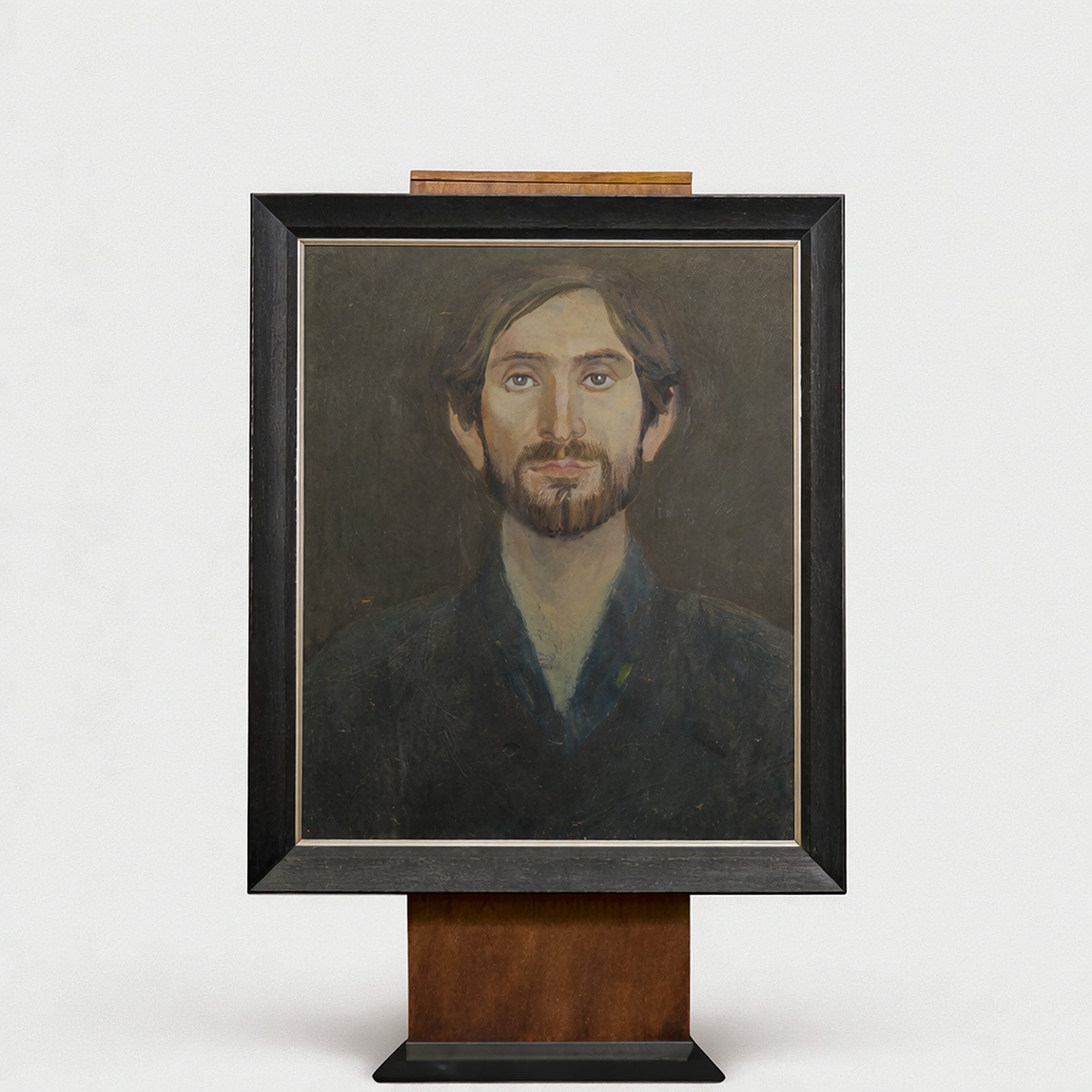 Product shot of Vintage Portrait Oil Painting Custom Fr – Masculine Fine Art | Provenance & Patina