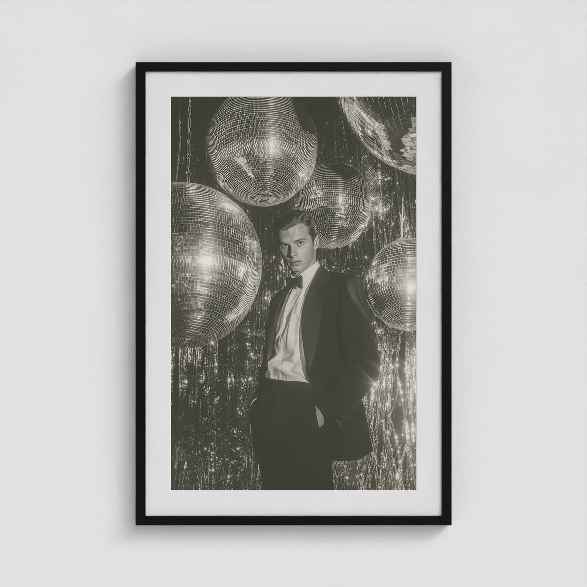 Dapper Disco 24x36 Black Portrait Box Frame