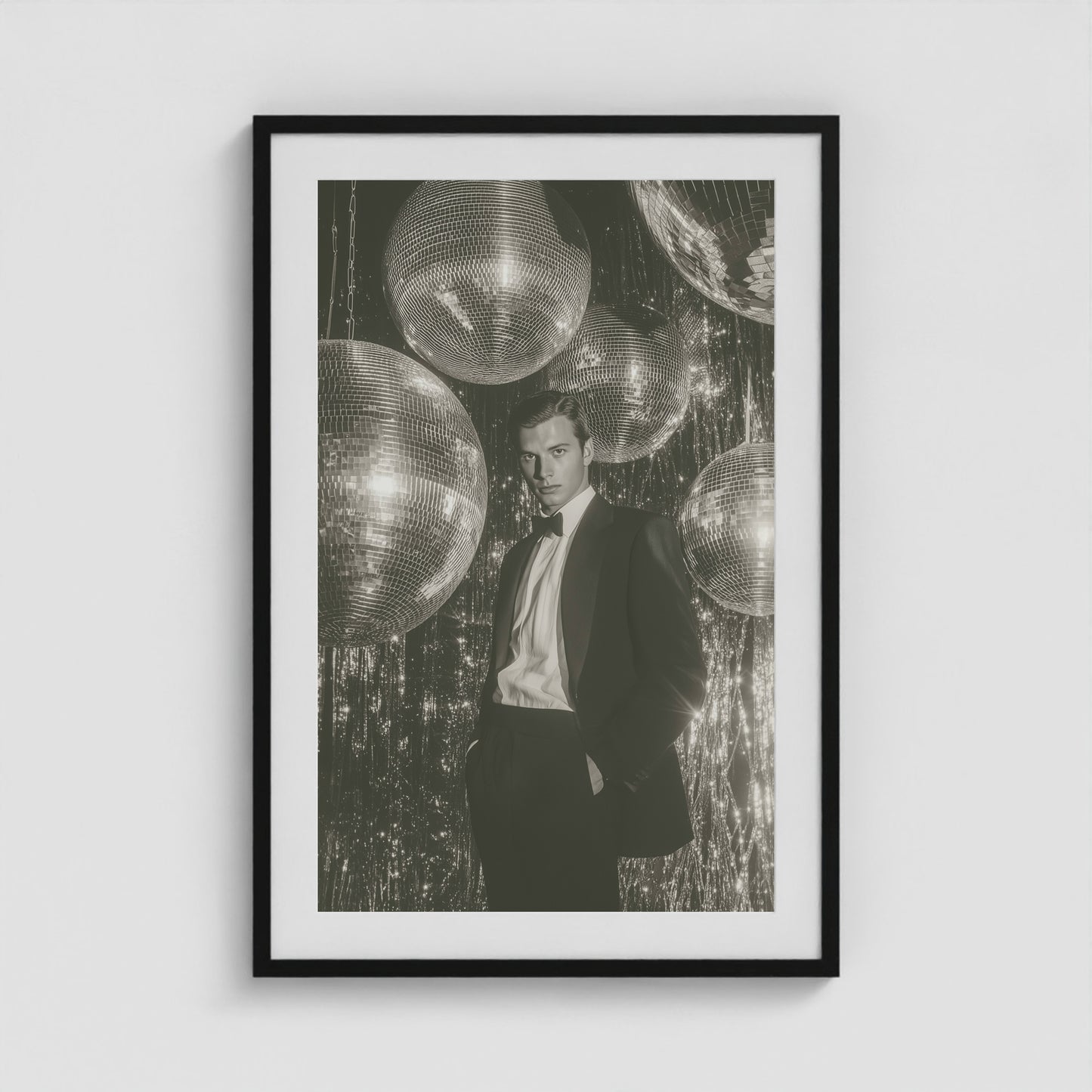 Dapper Disco 24x36 Black Portrait Box Frame