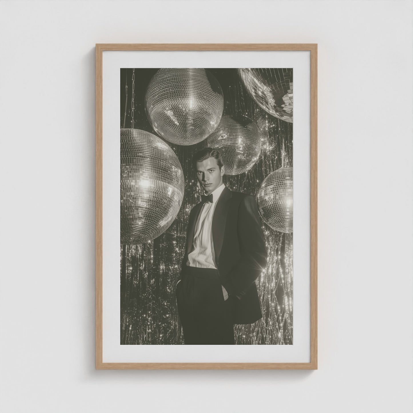 Dapper Disco 24x36 Natural Portrait Box Frame