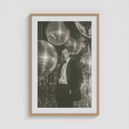 Dapper Disco 24x36 Natural Portrait Box Frame