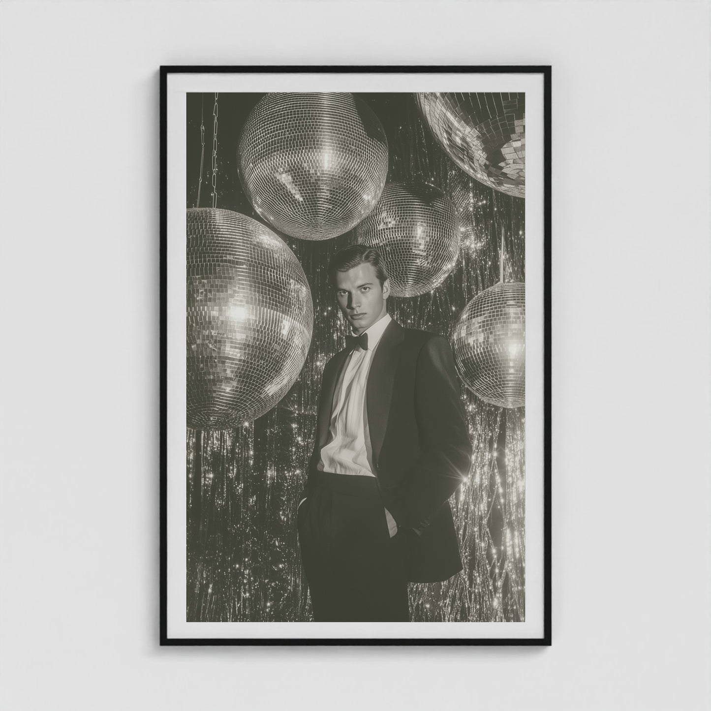 Dapper Disco 40x60 Black Portrait Box Frame