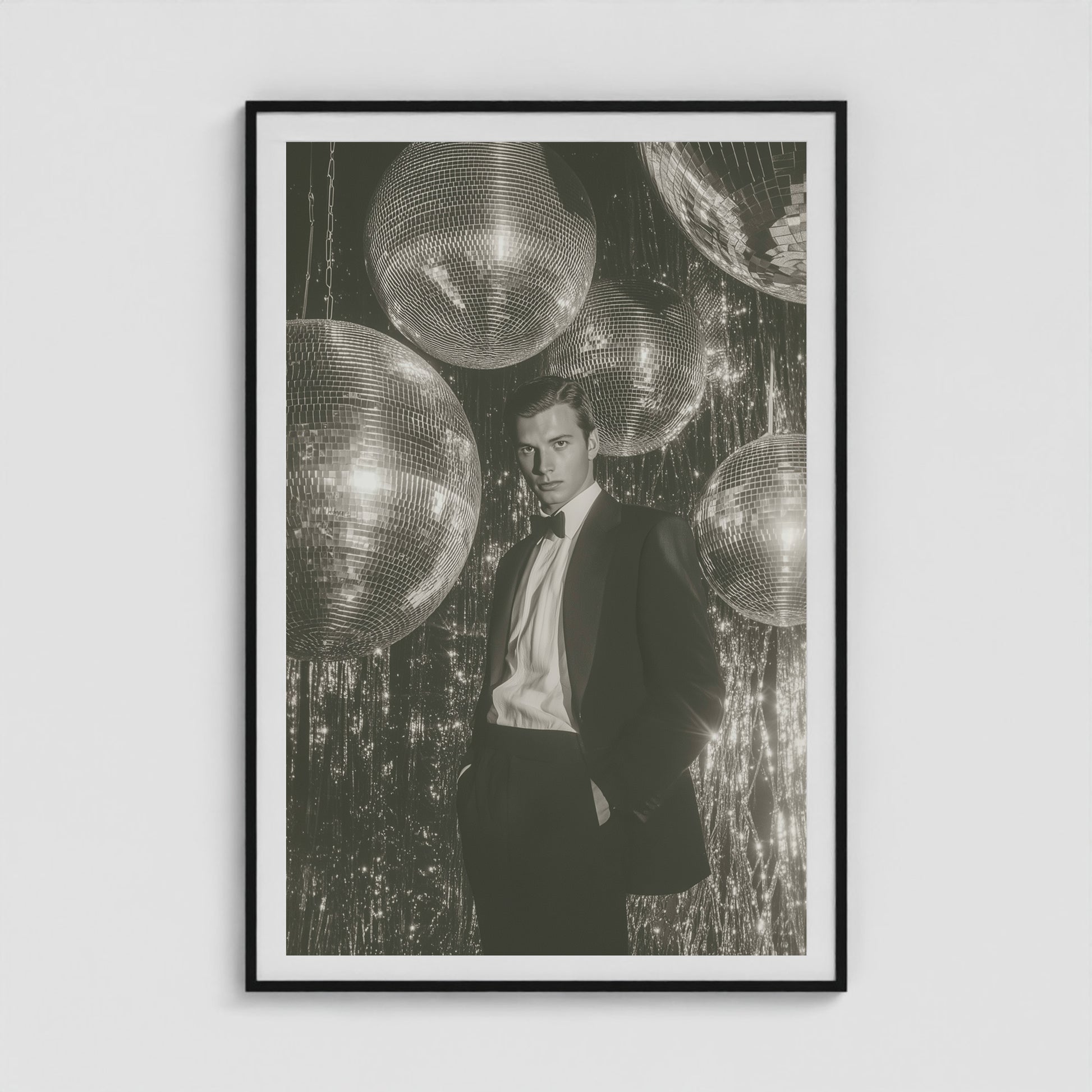 Dapper Disco 40x60 Black Portrait Box Frame