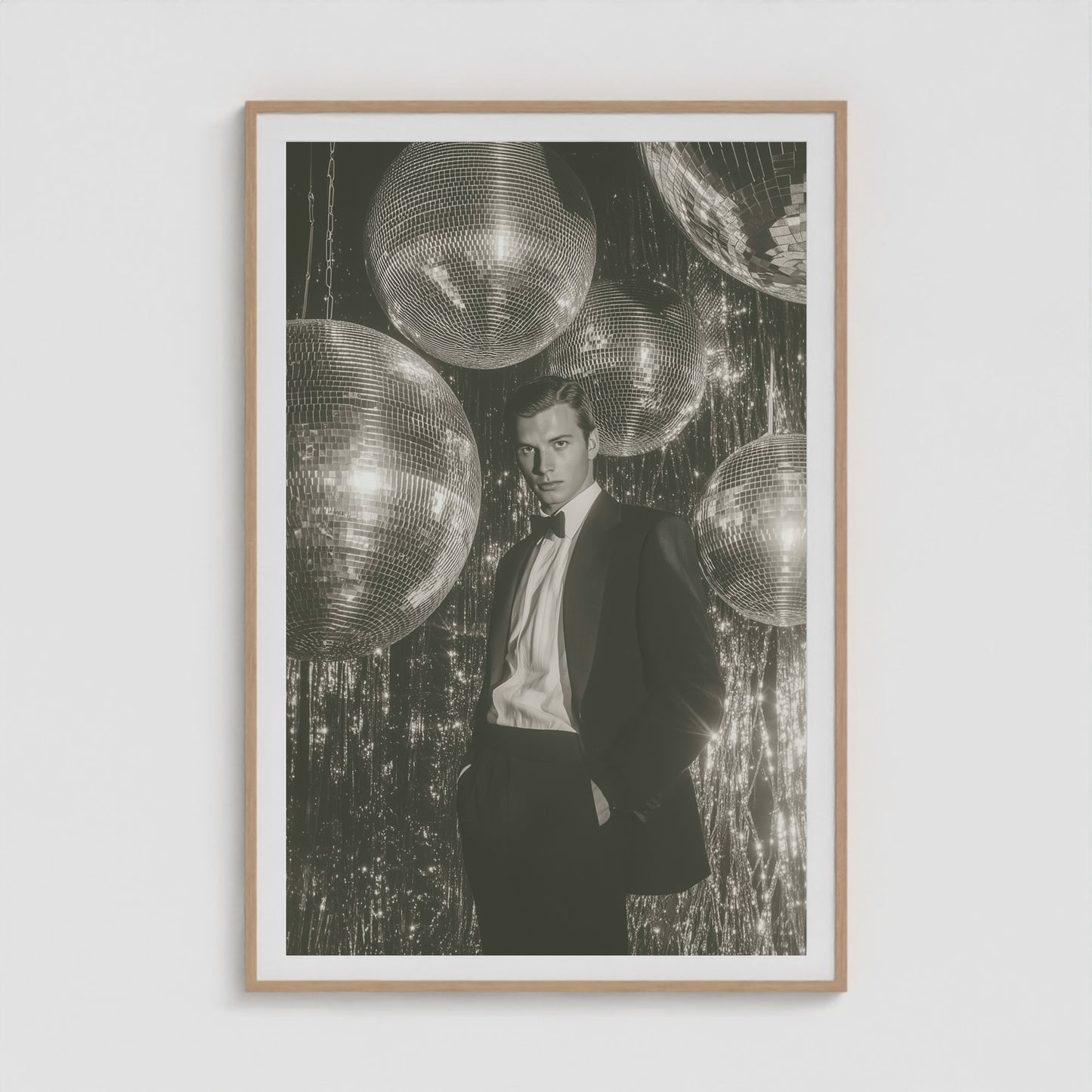 Dapper Disco 40x60 Natural Portrait Box Frame