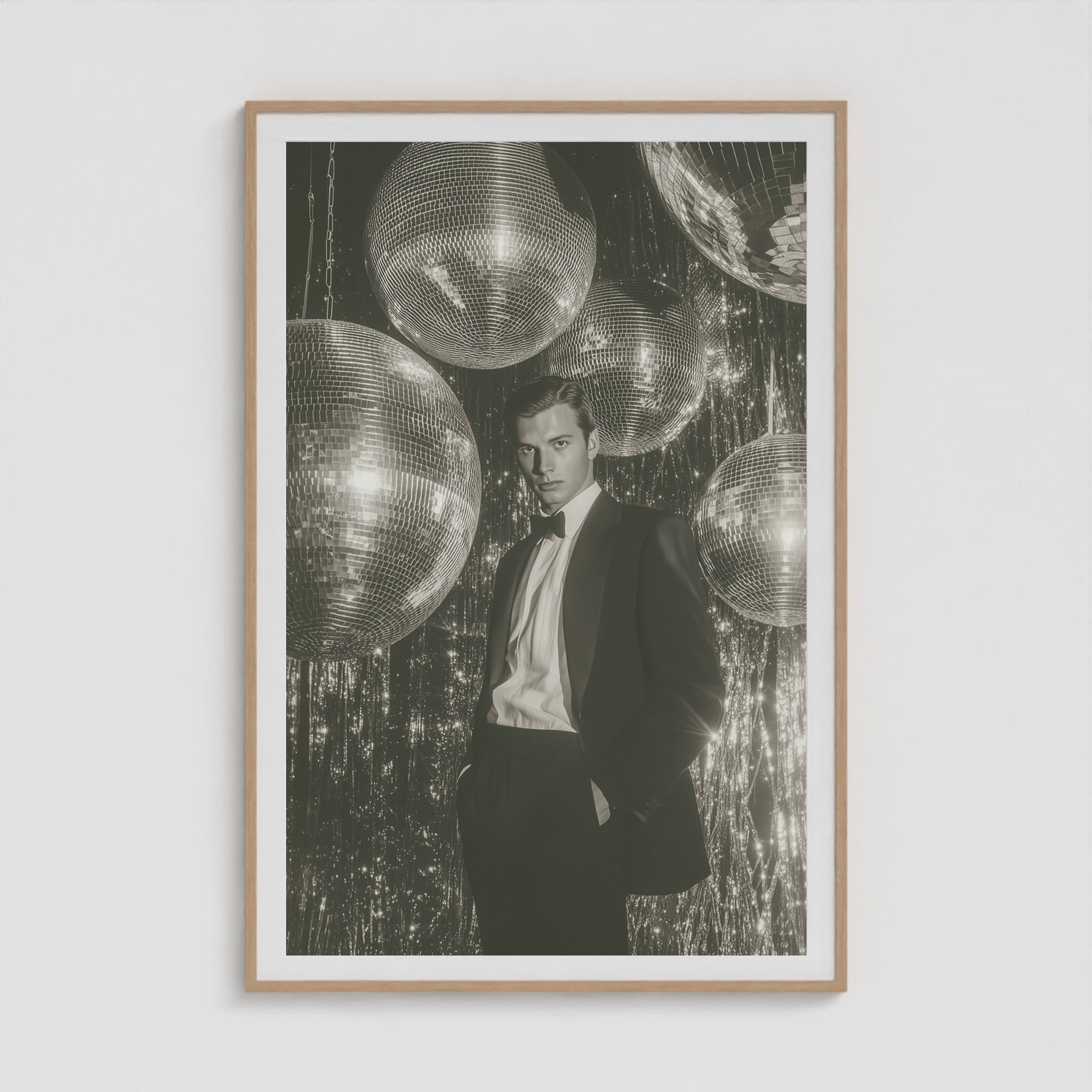 Dapper Disco 40x60 Natural Portrait Box Frame