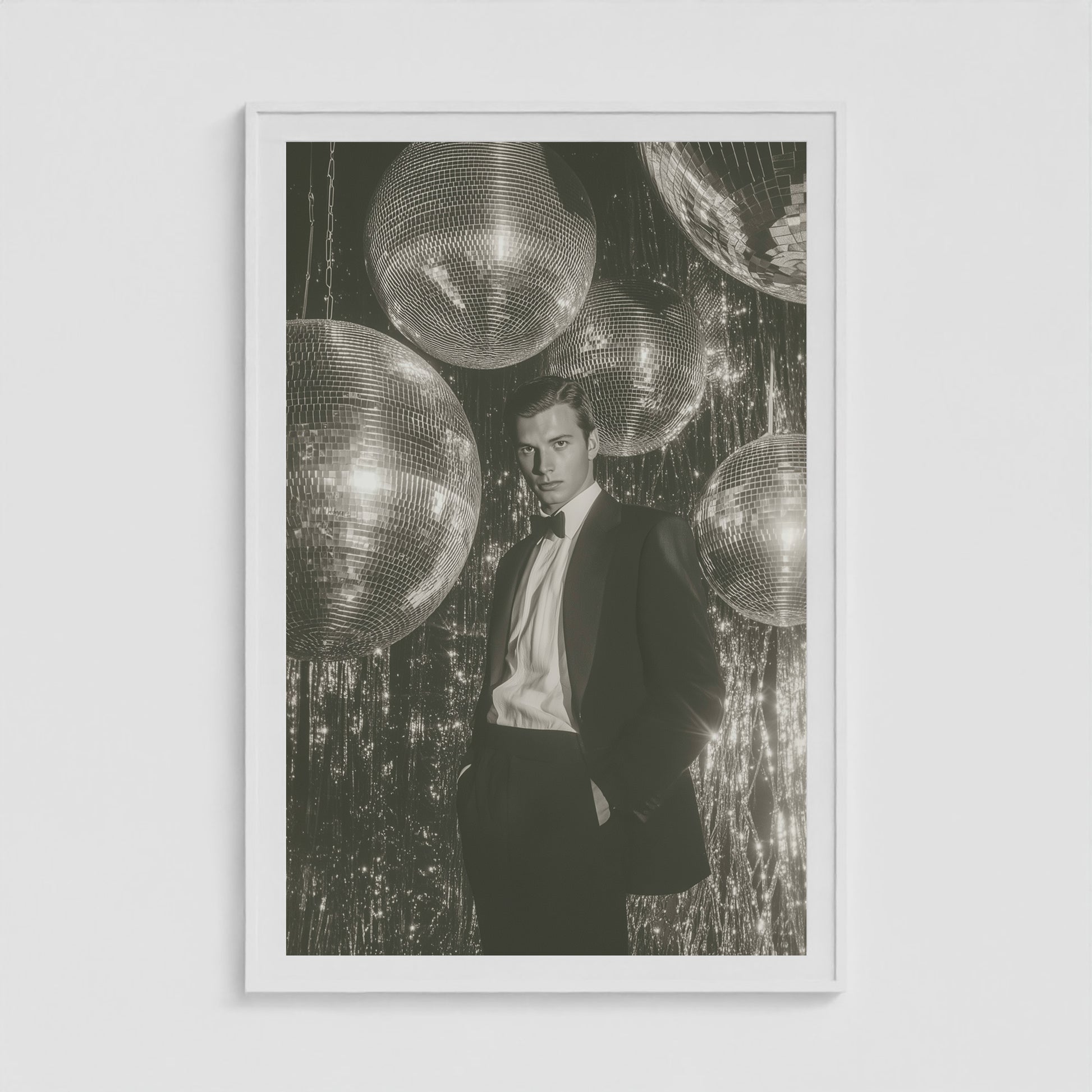 Dapper Disco 40x60 White Portrait Box Frame