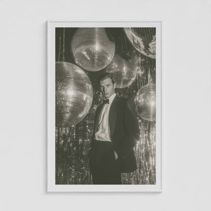 Dapper Disco 40x60 White Portrait Box Frame