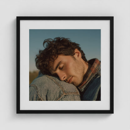 Denim Reverie 20x20 Black Square Box Frame