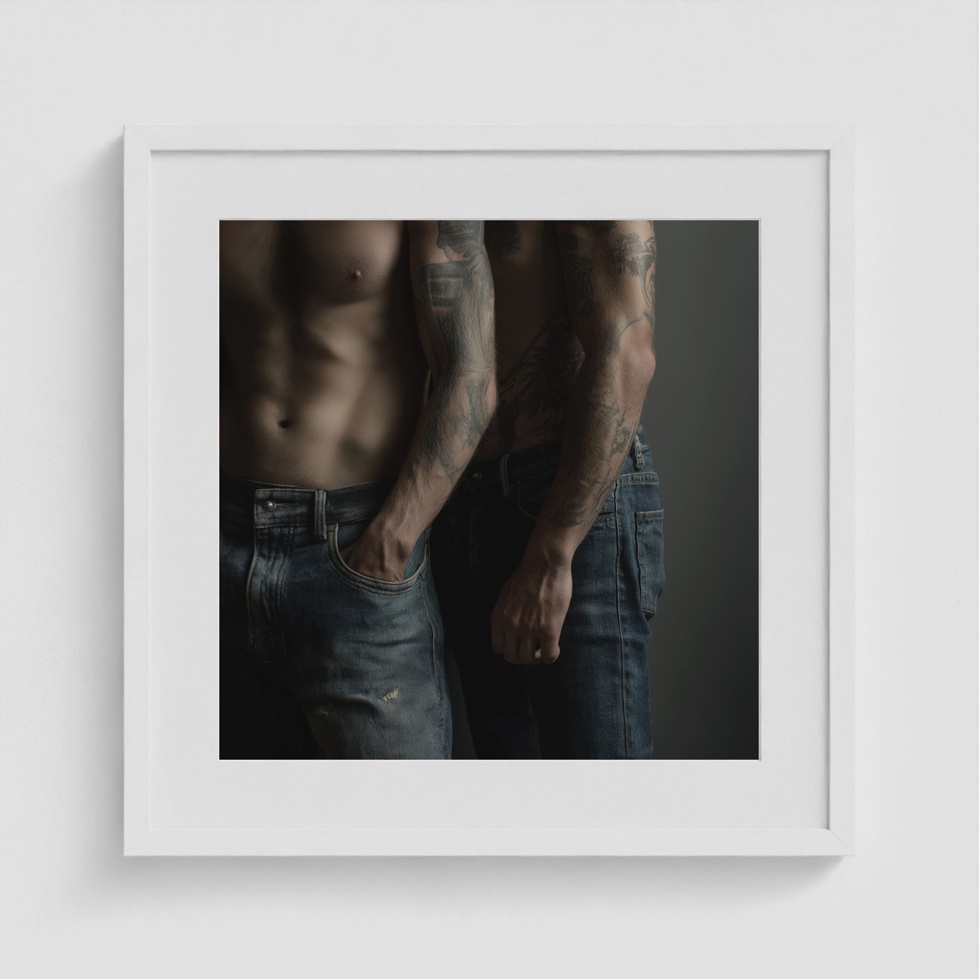 Denim & Ink 20x20 White Square Box Frame