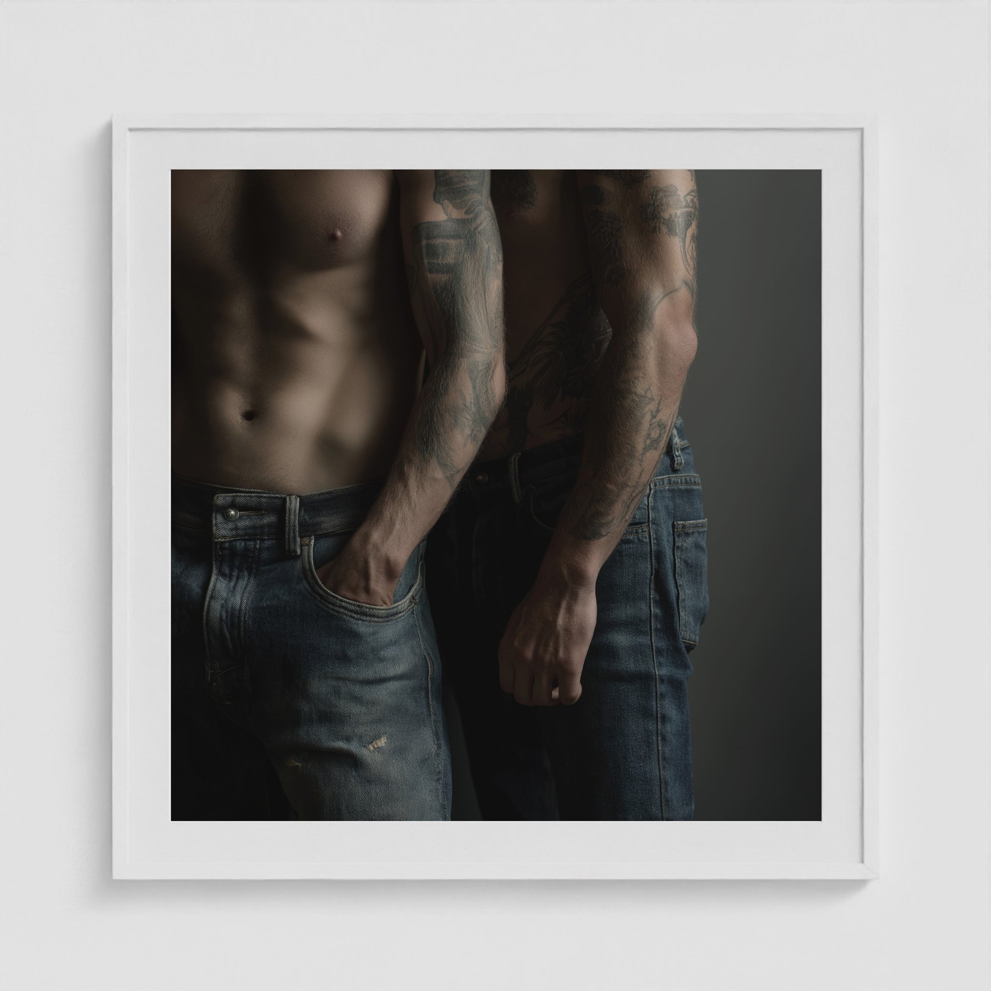 Denim & Ink 36x36 White Square Box Frame