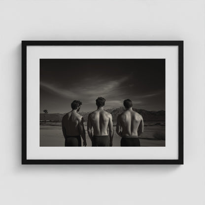 Desert Trio 24x18 Black Landscape Box Frame