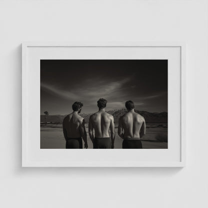 Desert Trio 24x18 White Landscape Box Frame
