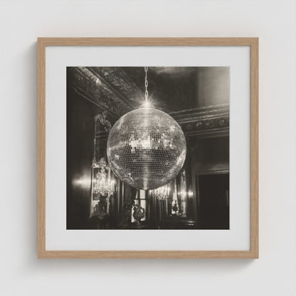 Disco Glow 20x20 Natural Square Box Frame