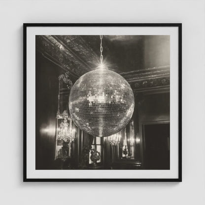 Disco Glow 36x36 Black Square Box Frame