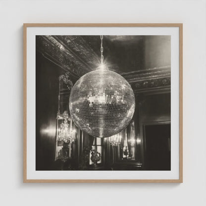 Disco Glow 36x36 Natural Square Box Frame