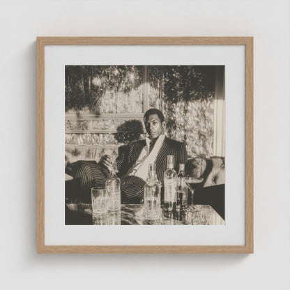 Disco Nights 20x20 Natural Square Box Frame