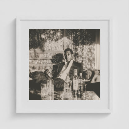 Disco Nights 20x20 White Square Box Frame