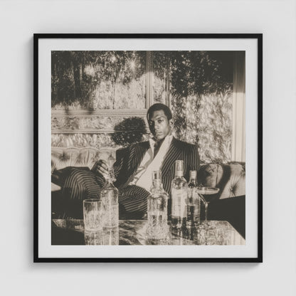 Disco Nights 36x36 Black Square Box Frame