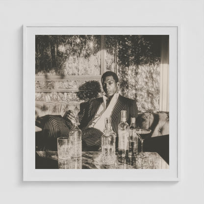 Disco Nights 36x36 White Square Box Frame