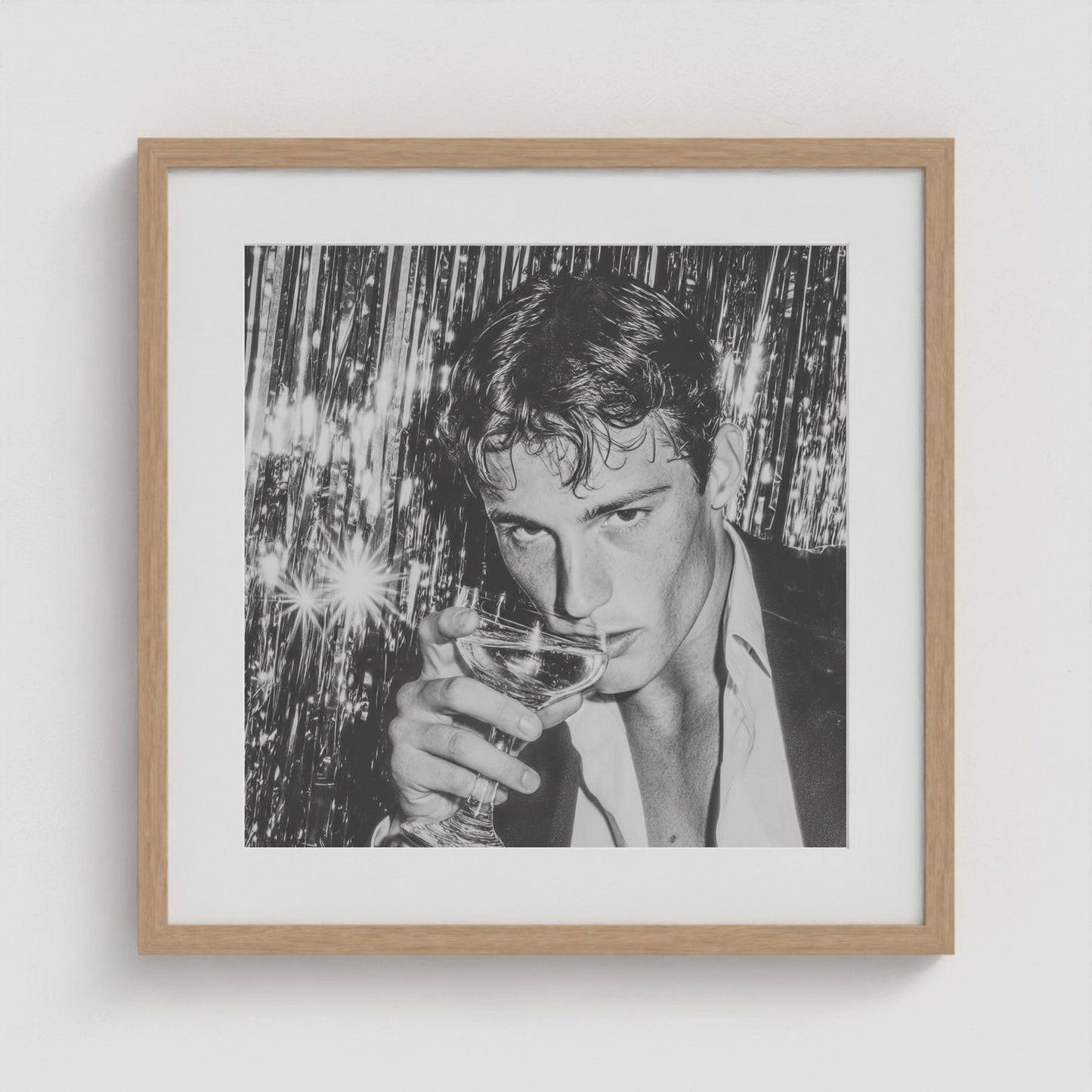 Donnie Disco 20x20 Natural Square Box Frame